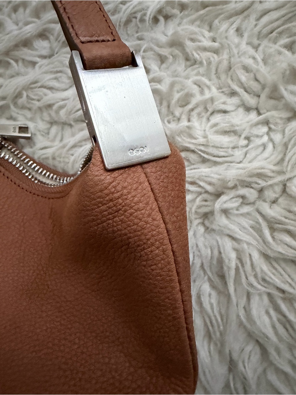 OSOI Cargo Hobo Shoulder Bag in Nubuck Brown - Picture 12 of 14